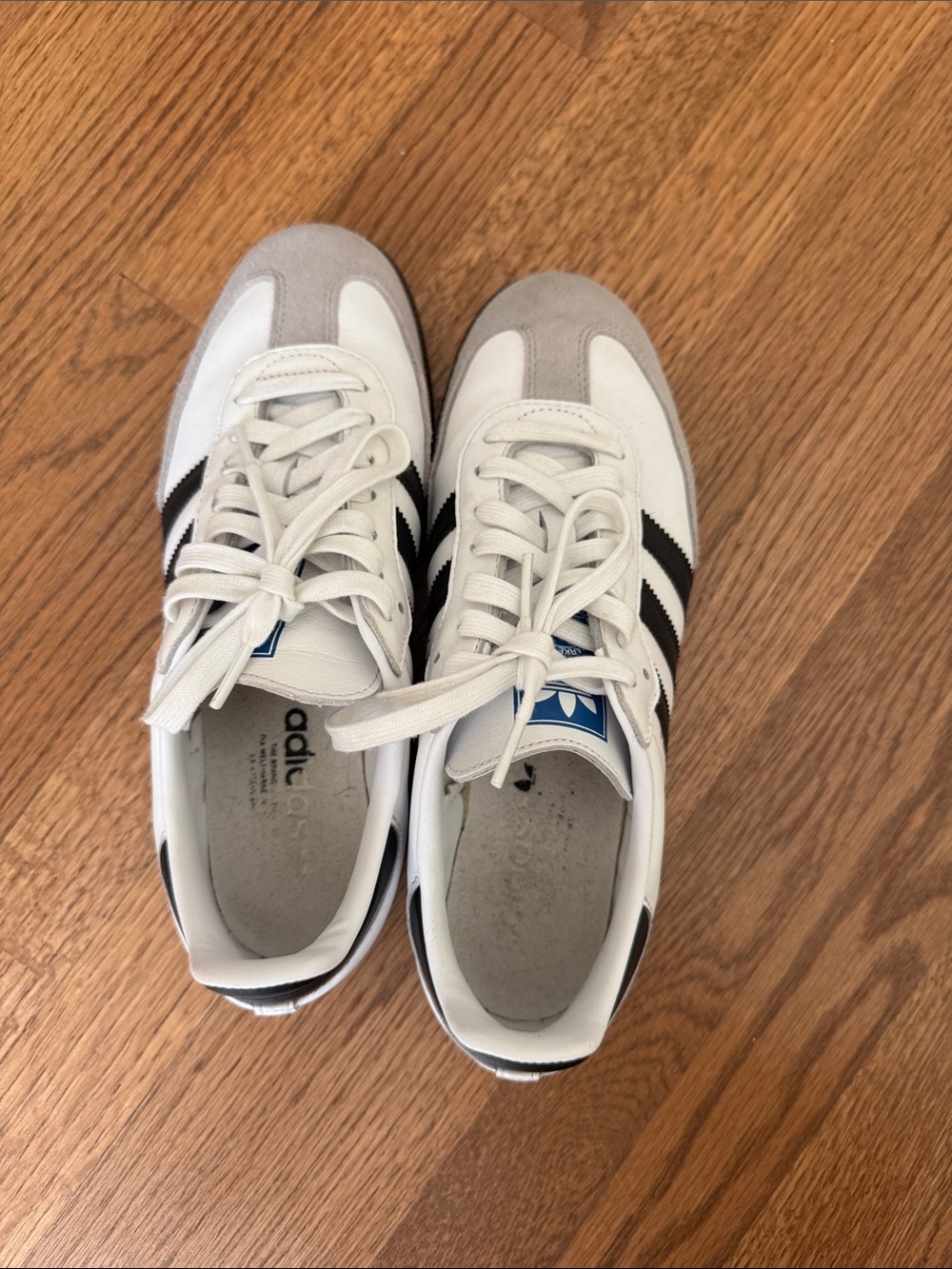 adidas Samba Sneakers in White, Black and Gray - Picture 2 of 3